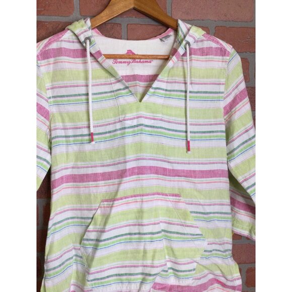 Tommy Bahama Multicolor Striped Hoodie Top - Picture 2 of 8